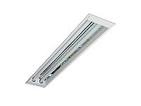 Luminária Comercial de Embutir 2x18W com Refletor (Sem Aletas)