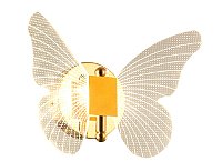 Arandela Mini Borboleta 6W 3000K Bivolt Metal Dourado e Acrílico