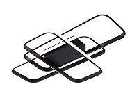 Plafon LED 70x45CM 78W 3000K 4000K 6000K 5850LM Bivolt Alumínio Preto e Silicone
