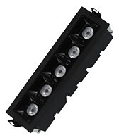 Mini Spot De Embutir Pontual 10w 800lm Estrutura Preto 3000k