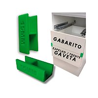 Gabarito 15 mm para Alinhamento de Frente de Gaveta e Espelho – Centralizador de Instalação 3D