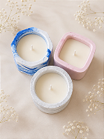 Kit 3 Velas Potes de Gesso com Formatos Aleatórios ou Formatos iguais