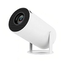 Projetor 4K Branco Hy300 Imagens Vibrantes e Ângulo Ajustável