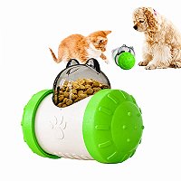 Dispensador de Ração Pets Verde Interativo para Cães e Gatos