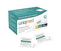 Álcool em Sachê 70% Swab CX C/100 Unidades - Uniqmed