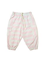 Calça Jogger - Listras Rosa Bebê