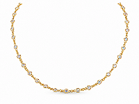 Colar Choker Esfera de Luz Banho de Ouro