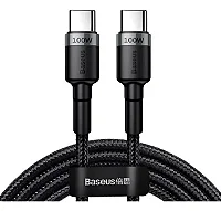 Cabo Baseus Usb Tipo C Nas Duas Pontas 20v 5a 100w 2 Metros Cafule Cor Preto