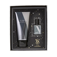 Kit masculino VS him platinum victoria's secret loção hidratante 100ml e eau de parfum 7,5ml