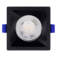 Spot Led de Embutir Recuado Quadrado Preto Blumenau 6W 3000K