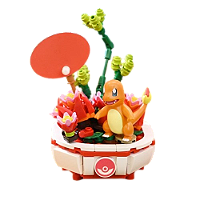 Charmander Series Pokémon Plantas Suculentas - Blocos de Montar