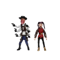 Action Figure Six Shooter e Jester Puppet Master - Original NECA