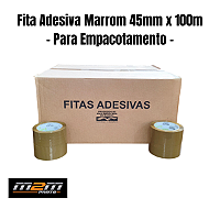 Kit 80 Fita Adesiva Marrom M2M 45mm x 100m para Caixas em Dracena