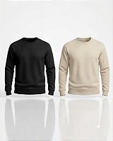 Kit 2 Moletons Careca Premium – Off-White & Preto Absoluto