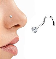 Piercing de Nariz Nostril com Cristal