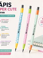 Lapiseira 2.0mm com Apontador Tris - Super Cute - BLISTER COM 2 UNIDADES