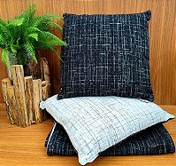 Kit Peseira Naturalle – 5 Peças | Jacquard | Dupla Face | Preto Off