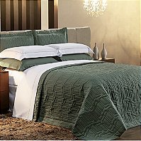 Cobre Leito Urbano Queen Percal 200 Fios – Verde | Juma Enxovais