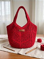 Bolsa de Crochê Melissa Vermelha Dimylla Crochê