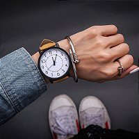 Relógio feminino de pulso de quartzo grande, relógio feminino, horas femininas,