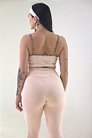 Conjunto Top Essence Animal Print – Nude