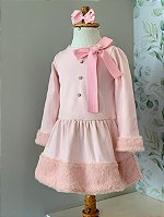 Vestido Rosa Inverno Roana