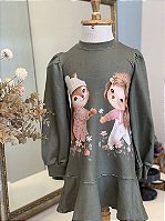 Vestido Molecotton Verde Escuro Infanti