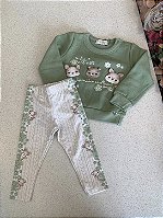 Conjunto Moletom c/ Calça Verde Claro Infanti