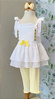 Conjunto Floral Amarelo Roana