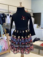 Conjunto c/ Saia Preto ML Roana