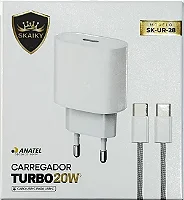 Kit Carregador Tipo C P/ Tipo C Turbo 20W 1M Ur-28 - Skaiky (Homologada Anatel)