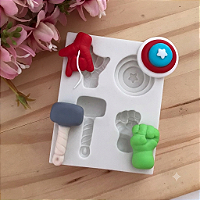 MOLDE DE SILICONE APLIQUE HERÓIS 016