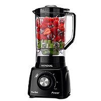 " Liquidificador 3 velocidades Turbo Power preto - L-99FB - Mondial"