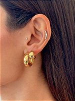 Brinco Folheado a Ouro 18k Argola Larga