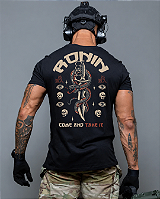 Camiseta Ronin Apparel Come and Take It Project Armour Preta com Estampa nas Costas