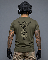 Camiseta Memento Mori Ronin Apparel Verde Militar com Estampa nas Costas