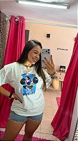 Camiseta em algodao estampada