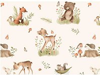 Tricoline Estampada - Bichinhos do Bosque - 50cm x 1,50m