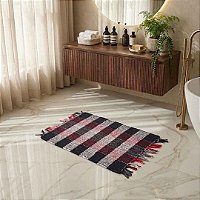 Tapete Artesanal Xadrez Mini 40x60 cm – kIT 6 unidades (Cores Sortidas)