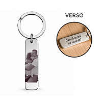 Chaveiro Aço Inox Slim Gravação a Laser - Do seu jeito!