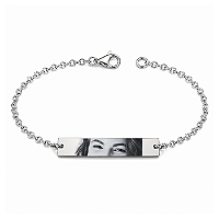 Pulseira Personalizada Retangular Aço Inox Gravação a Laser - Do seu jeito!