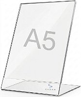 Display Acrílico A5 21x15cm de mesa Tipo L Vertical