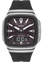 Relógio Orient Solartech Masculino Anadigi Gbspa003 Prata Prateado