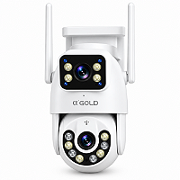 Câmera de Segurança Binóculo Inteligente A'Gold CAM-10 Full HD Wi-Fi para Casa