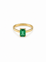 Anel Pedra Verde Zircônia Lumend