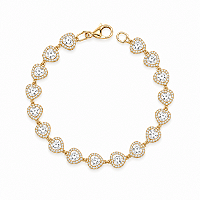 Pulseira Coração Folheada Ouro Rosa