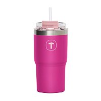 Copo Térmico Big T Com Canudo 630ml Rosa