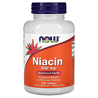 Niacin, 500 mg, 250 Tablets NOW Foods