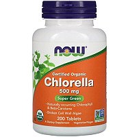Chlorella, 500mg, 200 Comprimidos, Now