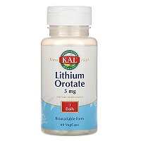 Lithium Orotate (Orotato de Lítio), 5mg, 60 Cápsulas, Kal